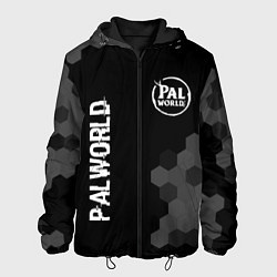 Куртка с капюшоном мужская Palworld glitch на темном фоне вертикально, цвет: 3D-черный