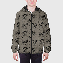 Куртка с капюшоном мужская Микки Маус матрос - паттерн, цвет: 3D-черный — фото 2