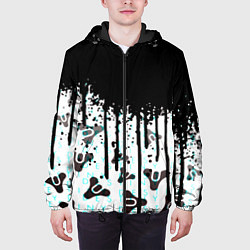 Куртка с капюшоном мужская Destiny pattern game abstraction, цвет: 3D-черный — фото 2