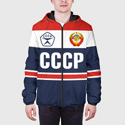 Куртка с капюшоном мужская СССР - Союз Советских Социалистических Республик, цвет: 3D-черный — фото 2