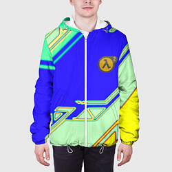 Куртка с капюшоном мужская Half life sport game, цвет: 3D-белый — фото 2