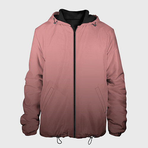 Мужская куртка Пыльно-розовый градиент / 3D-Черный – фото 1