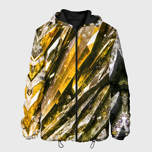 Мужская куртка Драгоценные кристаллы жёлтые / 3D-Черный – фото 1