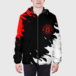 Куртка с капюшоном мужская Manchester United flame fc, цвет: 3D-черный — фото 2
