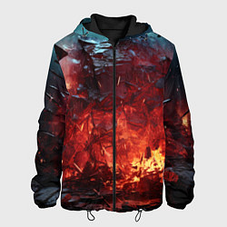 Куртка с капюшоном мужская Абстрактный взрыв, цвет: 3D-черный