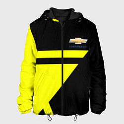Куртка с капюшоном мужская Chevrolet yellow star, цвет: 3D-черный