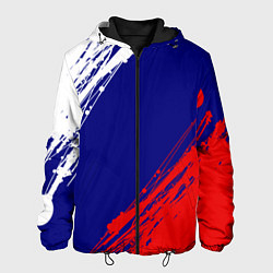 Куртка с капюшоном мужская Триколор Россия, цвет: 3D-черный