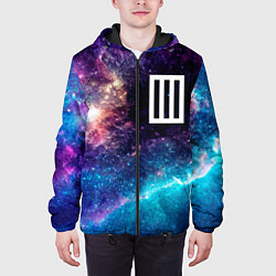 Куртка с капюшоном мужская Paramore space rock, цвет: 3D-черный — фото 2