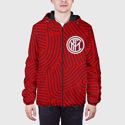 Куртка с капюшоном мужская Inter отпечатки, цвет: 3D-черный — фото 2