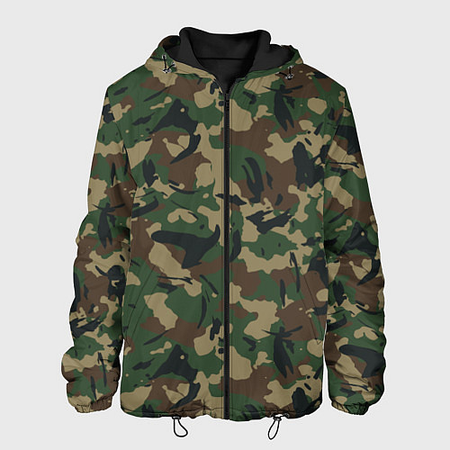 Мужская куртка Классический лесной камуфляж / 3D-Черный – фото 1