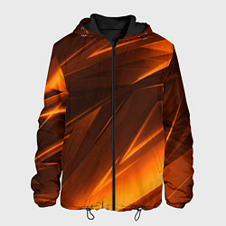 Куртка с капюшоном мужская Geometry stripes orange, цвет: 3D-черный