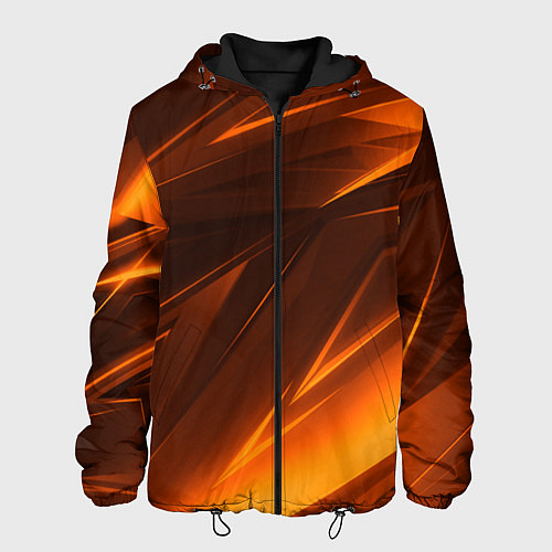 Мужская куртка Geometry stripes orange / 3D-Черный – фото 1