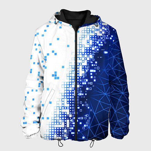 Мужская куртка Поврежденный цифровой скин / 3D-Черный – фото 1