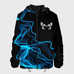 Куртка с капюшоном мужская Placebo sound wave, цвет: 3D-черный
