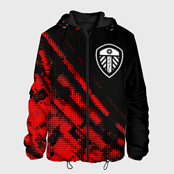 Куртка с капюшоном мужская Leeds United sport grunge, цвет: 3D-черный
