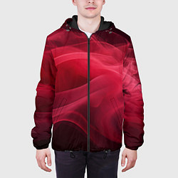 Куртка с капюшоном мужская Дым бордо, цвет: 3D-черный — фото 2