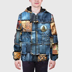 Куртка с капюшоном мужская Значок архитектора на джинсах, цвет: 3D-черный — фото 2