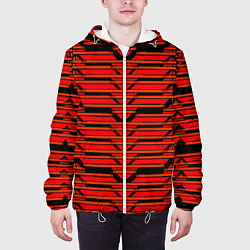 Куртка с капюшоном мужская Техно броня красная, цвет: 3D-белый — фото 2