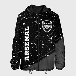 Куртка с капюшоном мужская Arsenal sport на темном фоне вертикально, цвет: 3D-черный
