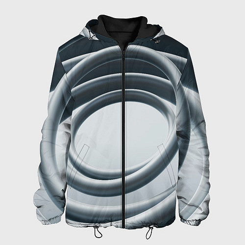 Мужская куртка Серые кольца / 3D-Черный – фото 1