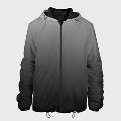 Куртка с капюшоном мужская От серого к черному оттенки серого, цвет: 3D-черный