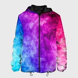 Куртка с капюшоном мужская Colorful smoke, цвет: 3D-черный