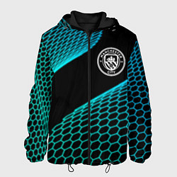 Куртка с капюшоном мужская Manchester City football net, цвет: 3D-черный