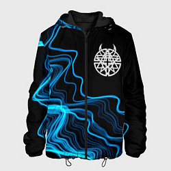 Куртка с капюшоном мужская Disturbed sound wave, цвет: 3D-черный