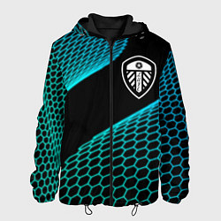 Куртка с капюшоном мужская Leeds United football net, цвет: 3D-черный