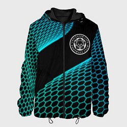 Куртка с капюшоном мужская Leicester City football net, цвет: 3D-черный