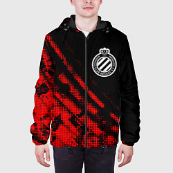 Куртка с капюшоном мужская Club Brugge sport grunge, цвет: 3D-черный — фото 2