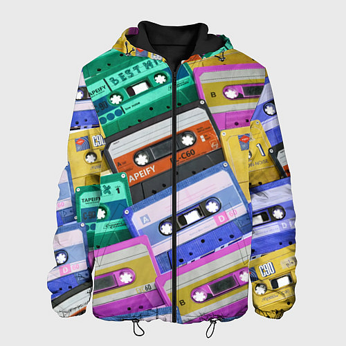 Мужская куртка Аудио кассеты разноцветные / 3D-Черный – фото 1