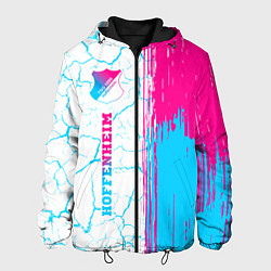 Мужская куртка Hoffenheim neon gradient style по-вертикали