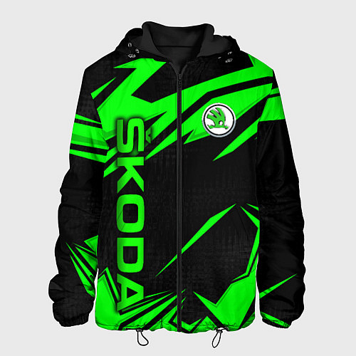Мужская куртка Skoda - green uniform / 3D-Черный – фото 1