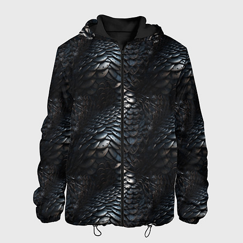 Мужская куртка Блестящая металлическая броня / 3D-Черный – фото 1