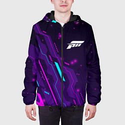 Куртка с капюшоном мужская Forza Horizon neon gaming, цвет: 3D-черный — фото 2