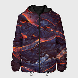 Куртка с капюшоном мужская Лавовые реки, цвет: 3D-черный