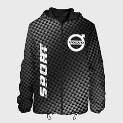 Куртка с капюшоном мужская Volvo sport carbon, цвет: 3D-черный