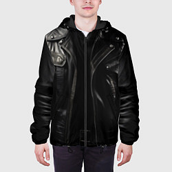 Куртка с капюшоном мужская Косуха терминатора чёрная, цвет: 3D-черный — фото 2