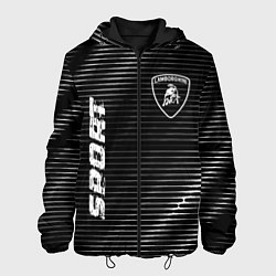 Куртка с капюшоном мужская Lamborghini sport metal, цвет: 3D-черный