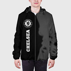 Куртка с капюшоном мужская Chelsea sport на темном фоне по-вертикали, цвет: 3D-черный — фото 2