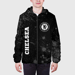 Куртка с капюшоном мужская Chelsea sport на темном фоне вертикально, цвет: 3D-черный — фото 2