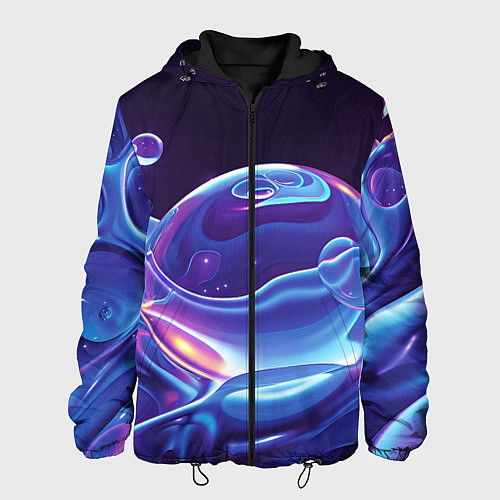 Мужская куртка Космические мыльные пузыри / 3D-Черный – фото 1