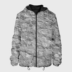 Куртка с капюшоном мужская Серая кирпичная стена, цвет: 3D-черный