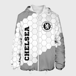 Куртка с капюшоном мужская Chelsea sport на светлом фоне вертикально, цвет: 3D-белый