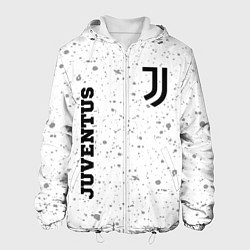 Куртка с капюшоном мужская Juventus sport на светлом фоне вертикально, цвет: 3D-белый