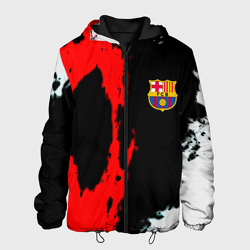 Мужская куртка Barcelona fc краски спорт / 3D-Черный – фото 1