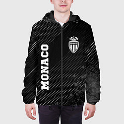 Куртка с капюшоном мужская Monaco sport на темном фоне вертикально, цвет: 3D-черный — фото 2