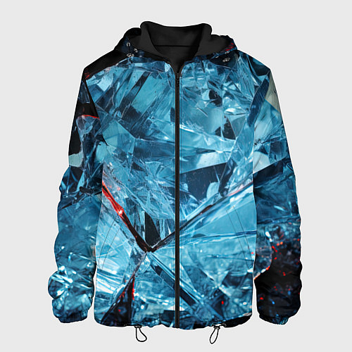 Мужская куртка Ледяной абстрактный куб / 3D-Черный – фото 1
