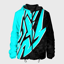 Куртка с капюшоном мужская Mint graffiti, цвет: 3D-черный